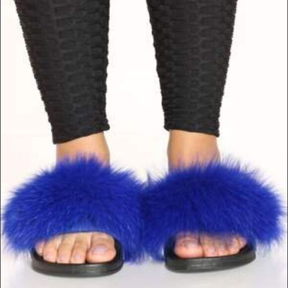 Women’s Fur Ball Fluffy Slippery - Picture 4 of 5